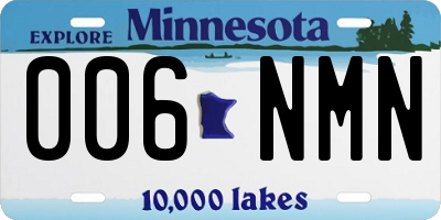 MN license plate 006NMN