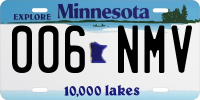 MN license plate 006NMV