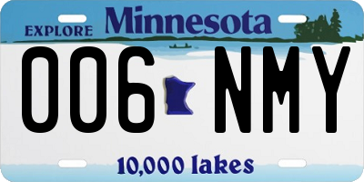MN license plate 006NMY