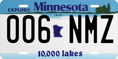 MN license plate 006NMZ