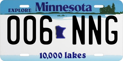 MN license plate 006NNG