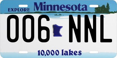 MN license plate 006NNL