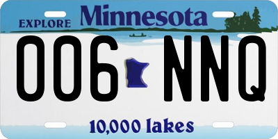 MN license plate 006NNQ