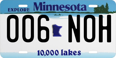 MN license plate 006NOH