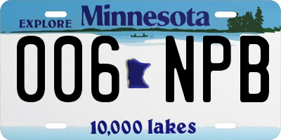 MN license plate 006NPB
