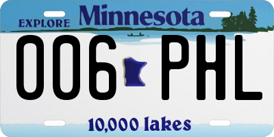 MN license plate 006PHL