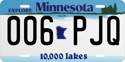 MN license plate 006PJQ