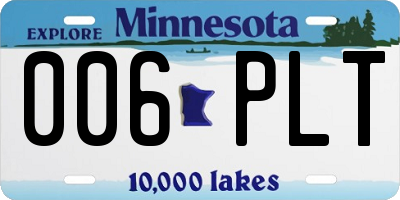 MN license plate 006PLT