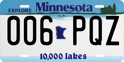 MN license plate 006PQZ