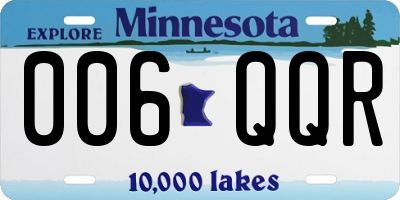 MN license plate 006QQR