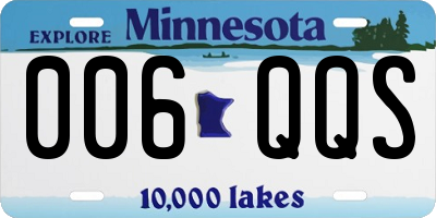 MN license plate 006QQS