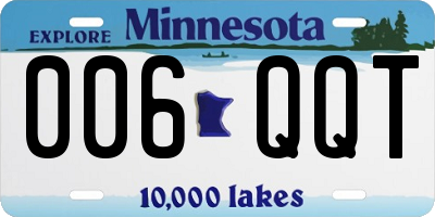 MN license plate 006QQT