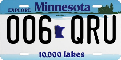 MN license plate 006QRU