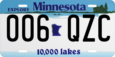 MN license plate 006QZC