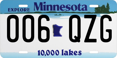 MN license plate 006QZG