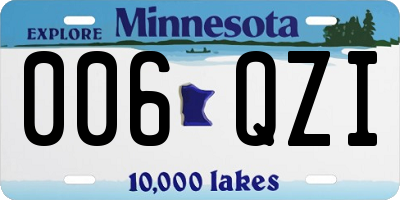 MN license plate 006QZI