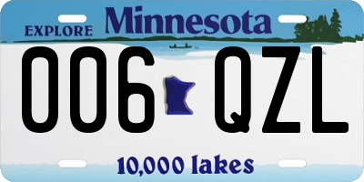 MN license plate 006QZL