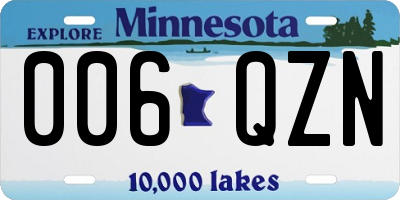 MN license plate 006QZN