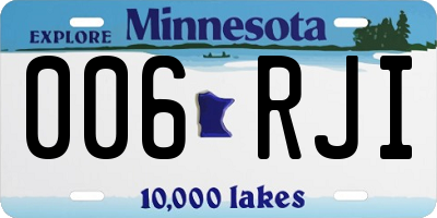 MN license plate 006RJI