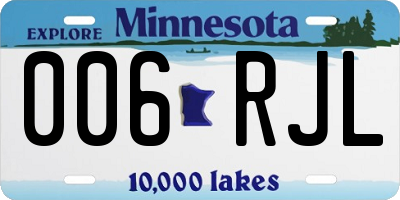 MN license plate 006RJL