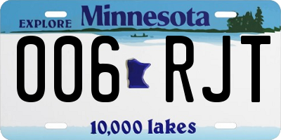 MN license plate 006RJT