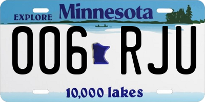 MN license plate 006RJU