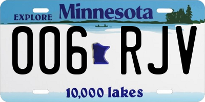 MN license plate 006RJV