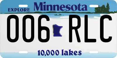MN license plate 006RLC