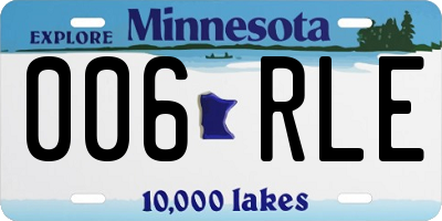 MN license plate 006RLE