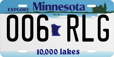 MN license plate 006RLG