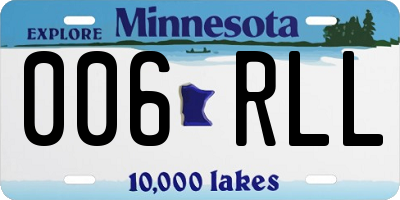 MN license plate 006RLL