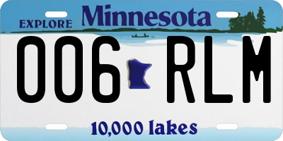 MN license plate 006RLM