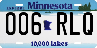 MN license plate 006RLQ