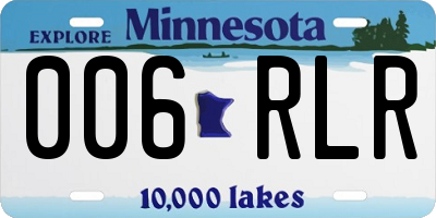 MN license plate 006RLR