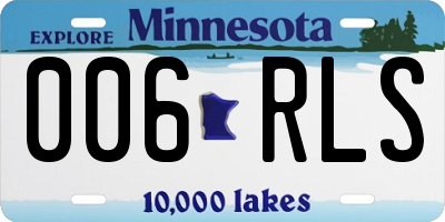 MN license plate 006RLS
