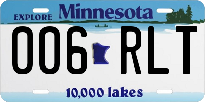MN license plate 006RLT