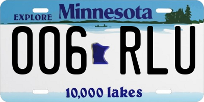 MN license plate 006RLU
