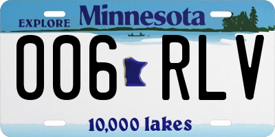 MN license plate 006RLV