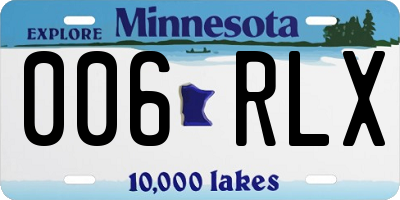 MN license plate 006RLX