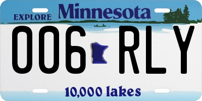 MN license plate 006RLY