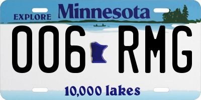 MN license plate 006RMG