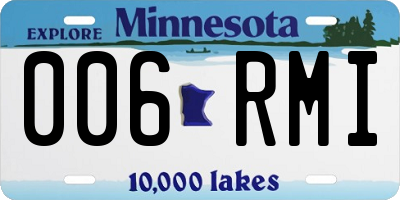MN license plate 006RMI