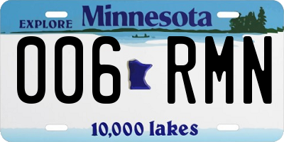 MN license plate 006RMN
