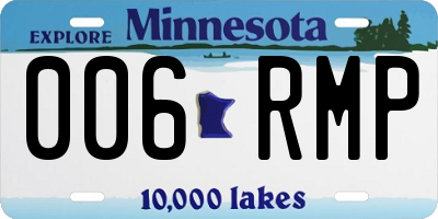 MN license plate 006RMP