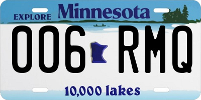 MN license plate 006RMQ