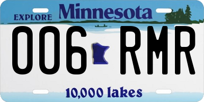 MN license plate 006RMR