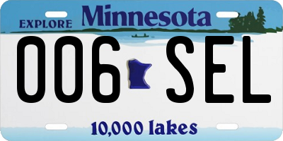 MN license plate 006SEL