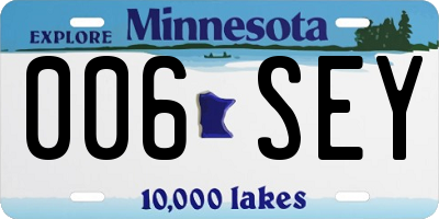 MN license plate 006SEY
