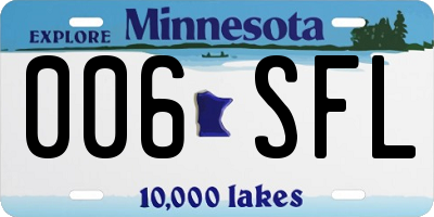 MN license plate 006SFL