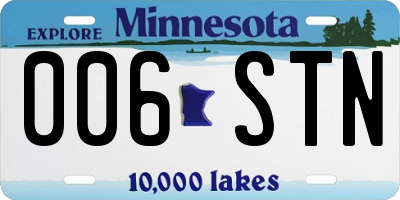 MN license plate 006STN